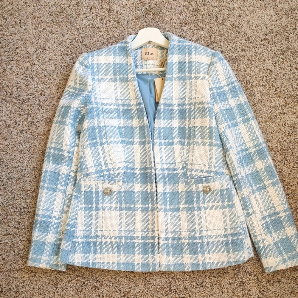 Elie Tahari NWT Tweed Blazer XS - Picture 1 of 8